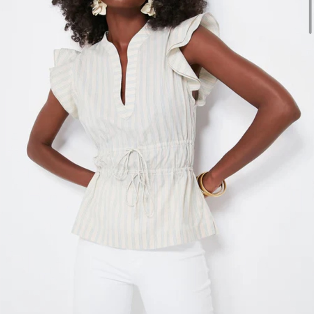 Tuckernuck APOF Mint Stripe Athena Blouse